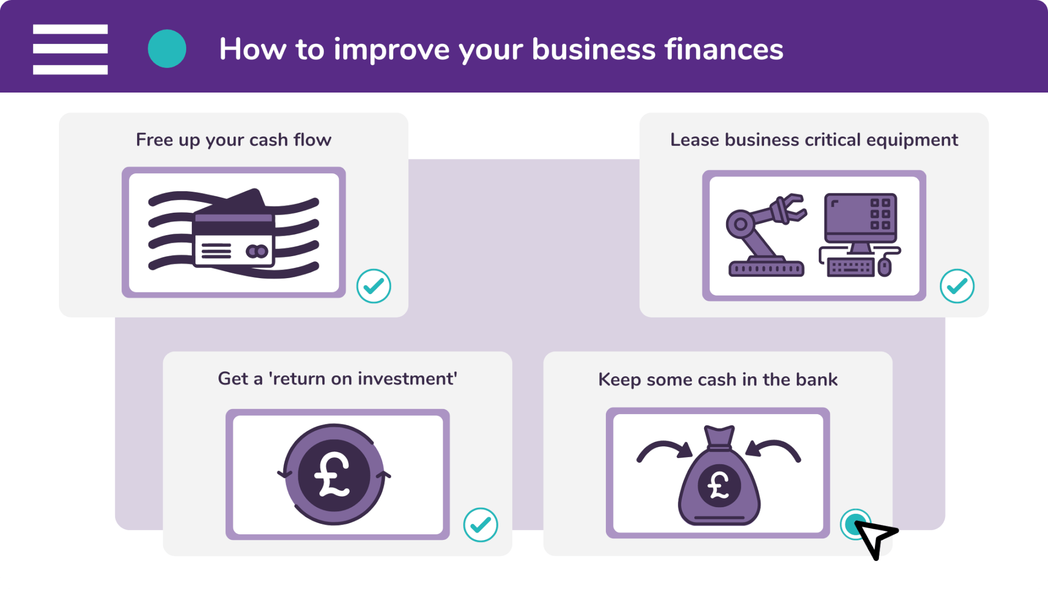You can improve your business finances by following these four simple steps.