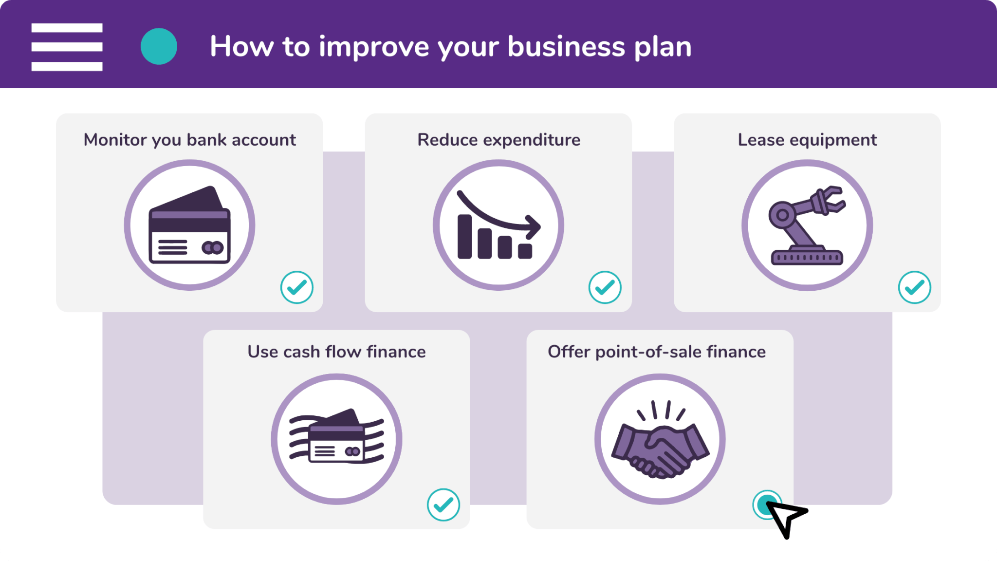 There are five ways in which you can improve your business plan.