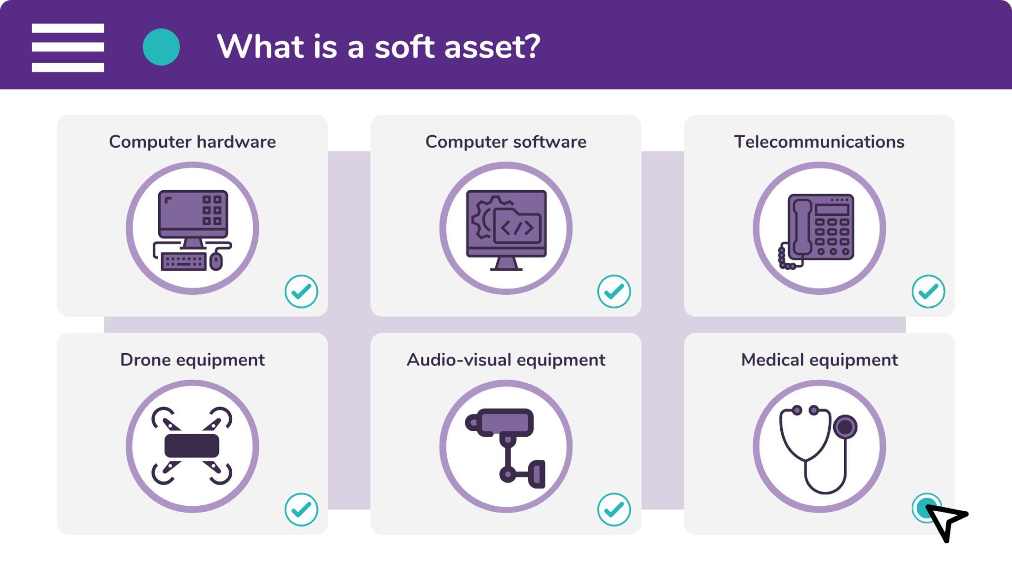 A soft asset is a product which depreciates in value very quickly.